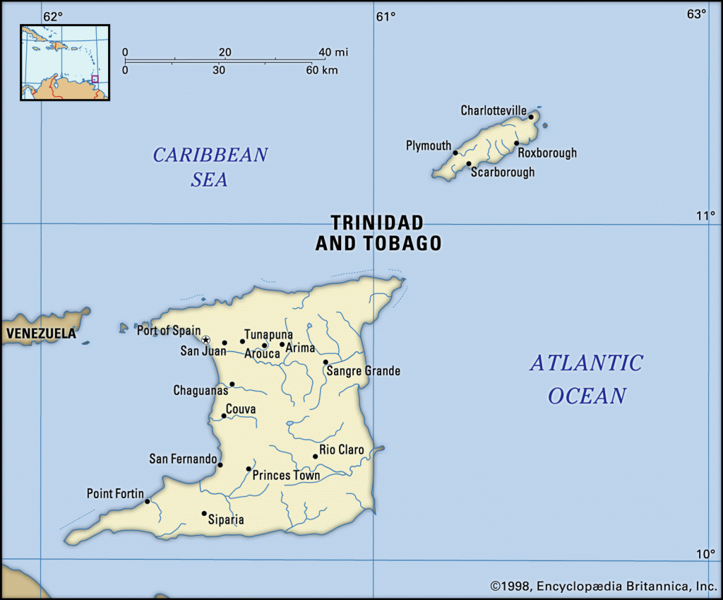 Trinidad And Tobago Boundaries Map Locator Cities 1024x849 